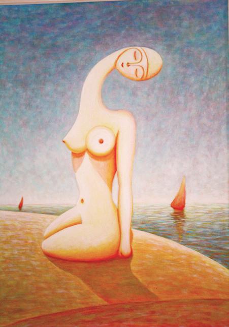 Figura sulla spiaggia, 1983
Olio su tela, 80 x 60 cm,
Collezione privata,
FV034